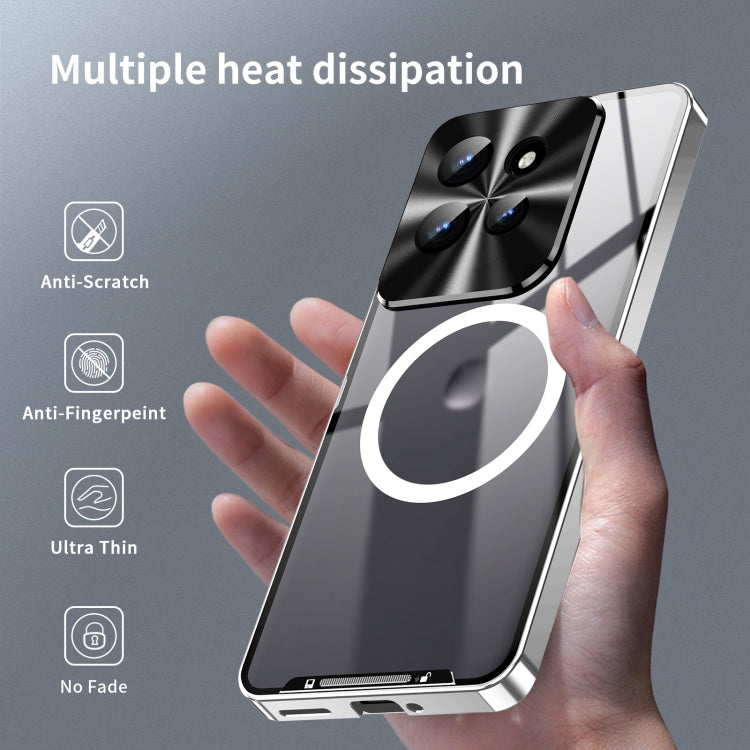For Motorola Edge 50 Frosted Metal MagSafe Magnetic Phone Case