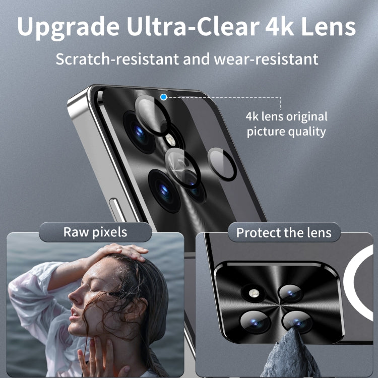 For Motorola Edge 50 Frosted Metal MagSafe Magnetic Phone Case