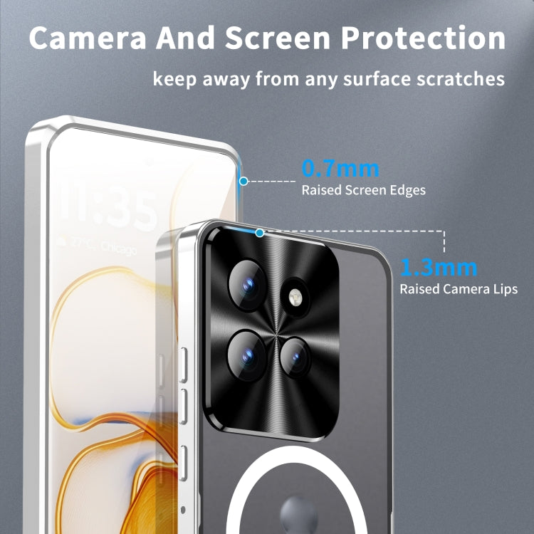 For Motorola Edge 50 Frosted Metal MagSafe Magnetic Phone Case