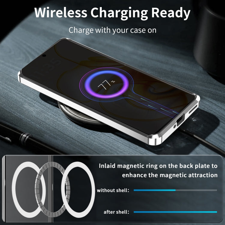 For Motorola Edge 50 Frosted Metal MagSafe Magnetic Phone Case