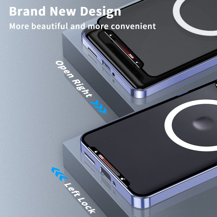 For Motorola Edge 50 Frosted Metal MagSafe Magnetic Phone Case