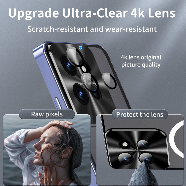 For Motorola Edge 50 Frosted Metal MagSafe Magnetic Phone Case