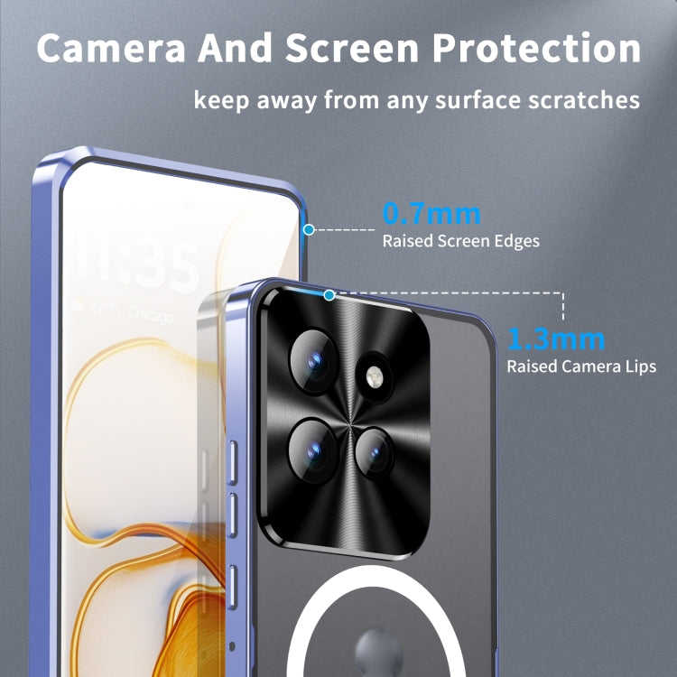 For Motorola Edge 50 Frosted Metal MagSafe Magnetic Phone Case