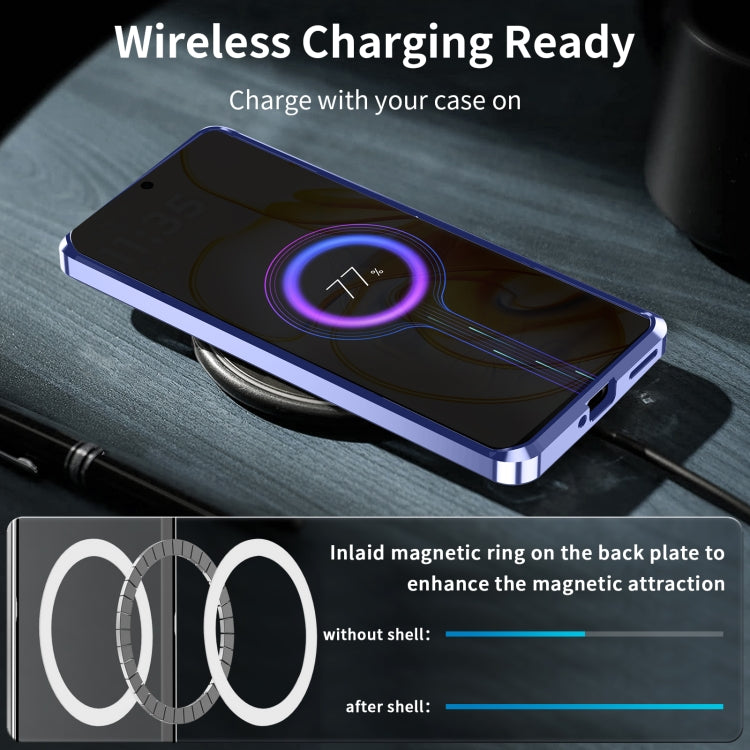 For Motorola Edge 50 Frosted Metal MagSafe Magnetic Phone Case