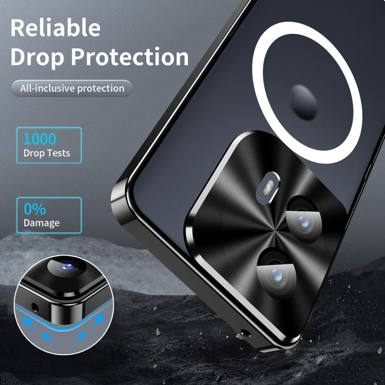 For Motorola Edge 2024 Frosted Metal MagSafe Magnetic Phone Case