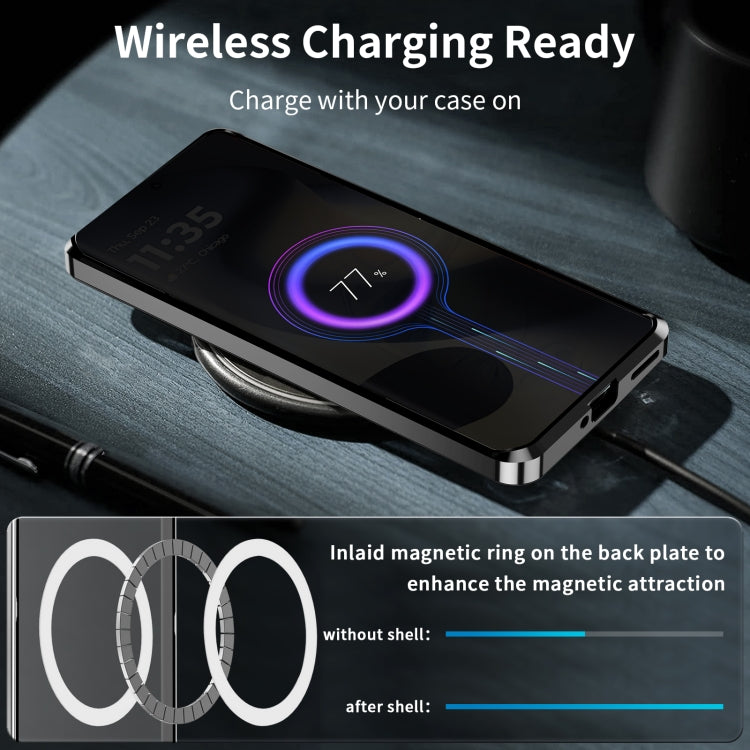 For Motorola Edge 2024 Frosted Metal MagSafe Magnetic Phone Case