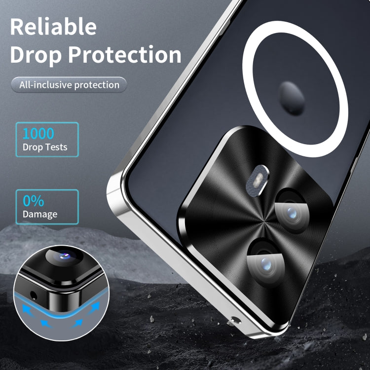 For Motorola Edge 2024 Frosted Metal MagSafe Magnetic Phone Case