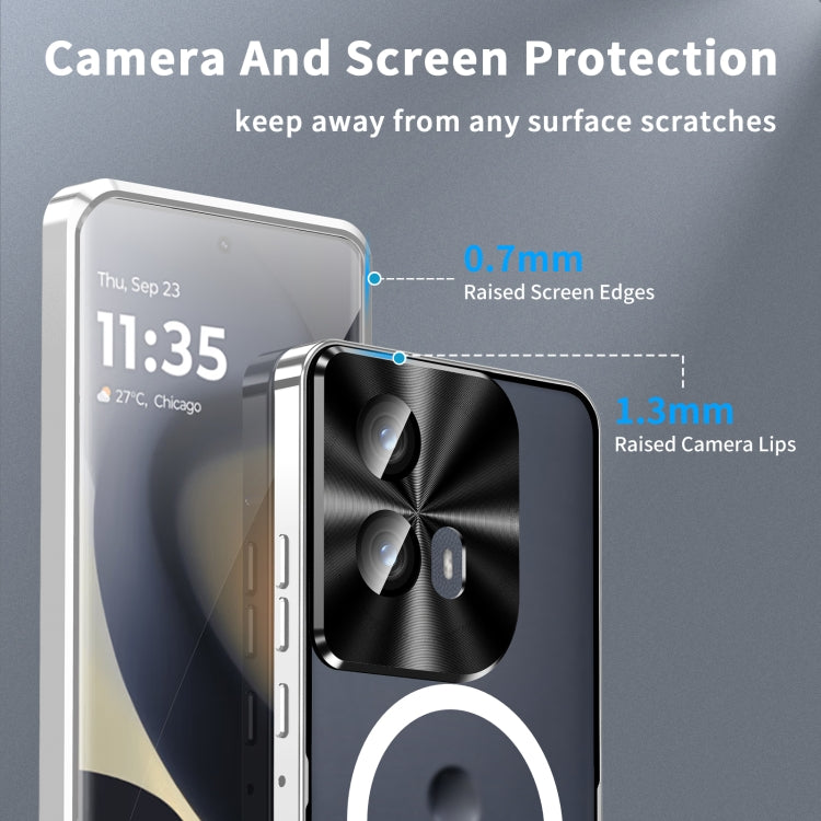 For Motorola Edge 2024 Frosted Metal MagSafe Magnetic Phone Case