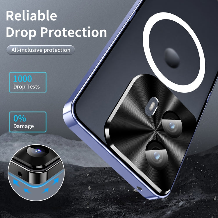 For Motorola Edge 2024 Frosted Metal MagSafe Magnetic Phone Case