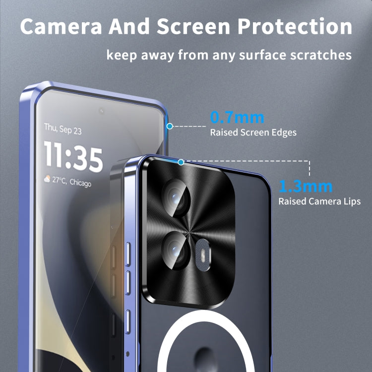 For Motorola Edge 2024 Frosted Metal MagSafe Magnetic Phone Case