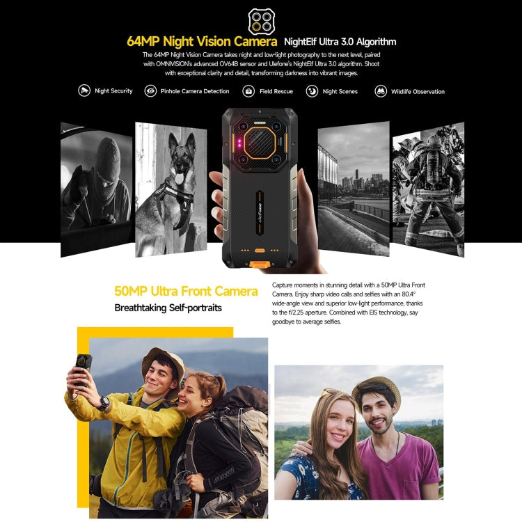 [HK Warehouse] Ulefone Armor 26 Ultra Rugged Phone, 12GB+512GB, 6.78 inch Android 13 MediaTek Dimensity 8020 Octa Core, Network: 5G, NFC - Black