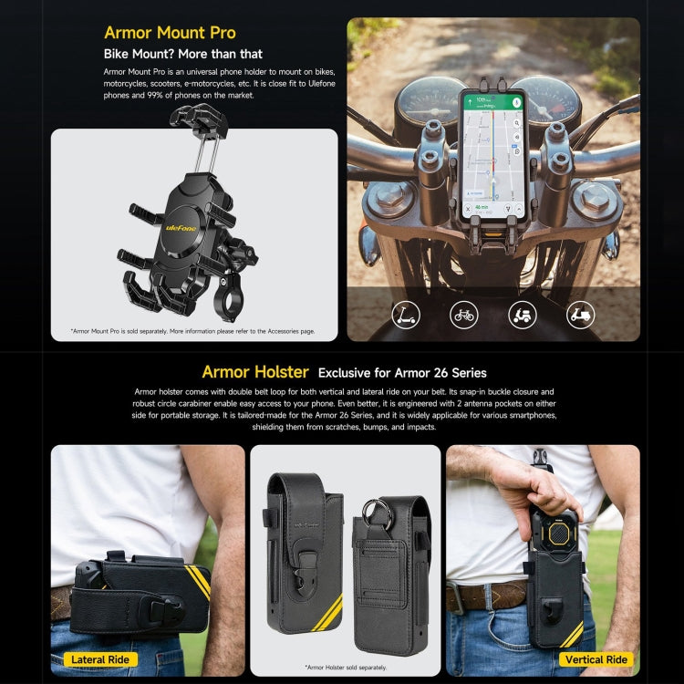 [HK Warehouse] Ulefone Armor 26 Ultra Rugged Phone, 12GB+512GB, 6.78 inch Android 13 MediaTek Dimensity 8020 Octa Core, Network: 5G, NFC - Black