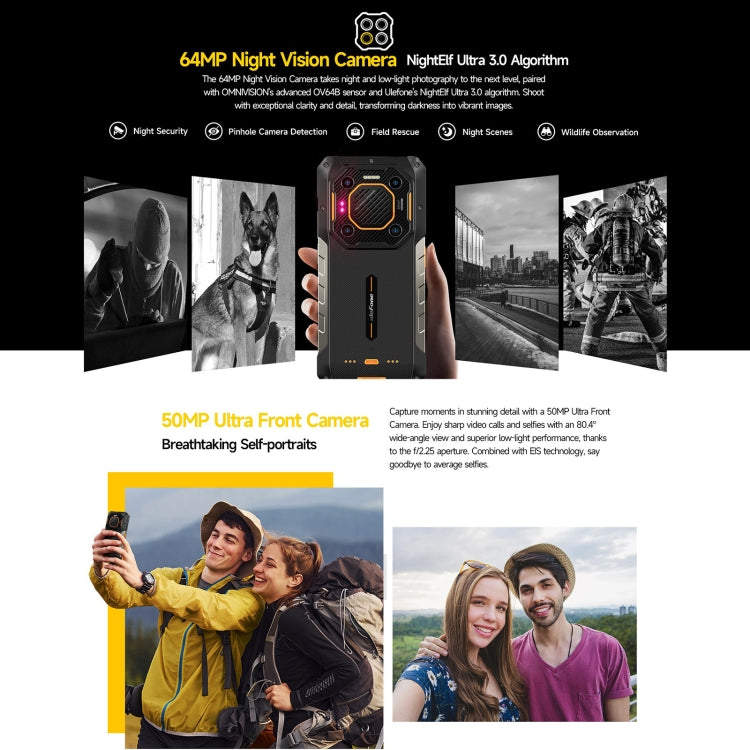 [HK Warehouse] Ulefone Armor 26 Ultra Walkie-Talkie Version Rugged Phone, 12GB+512GB, 6.78 inch Android 13 MediaTek Dimensity 8020 Octa Core, Network: 5G, NFC - Black
