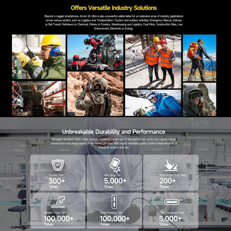 [HK Warehouse] Ulefone Armor 26 Ultra Walkie-Talkie Version Rugged Phone, 12GB+512GB, 6.78 inch Android 13 MediaTek Dimensity 8020 Octa Core, Network: 5G, NFC - Black