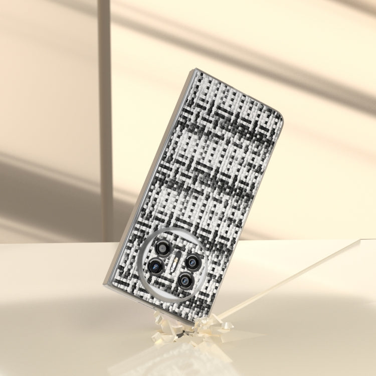 For Huawei Mate X5 Colorful Rhombic Texture Frosted Translucent Frame PU Phone Case