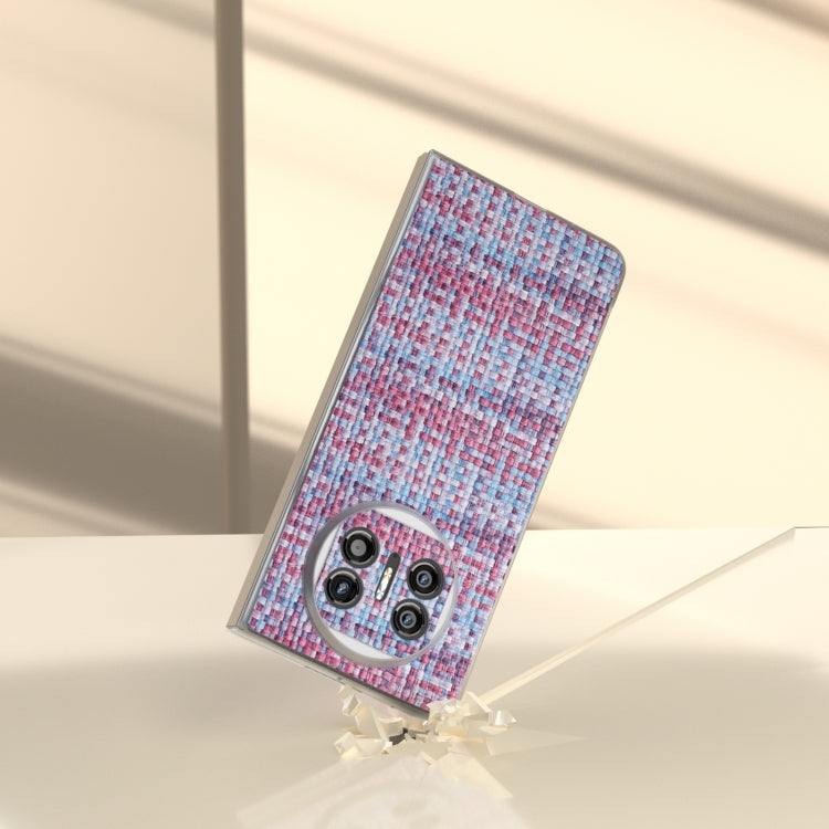 For Huawei Mate X5 Colorful Rhombic Texture Frosted Translucent Frame PU Phone Case