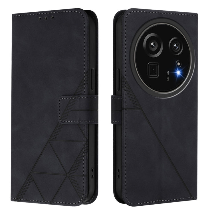 For Sharp Aquos R9 Pro / SH-54E Crossbody 3D Embossed Flip Leather Phone Case