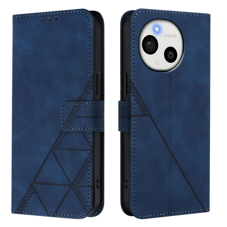 For Sharp Aquos Sense9 Plus Crossbody 3D Embossed Flip Leather Phone Case