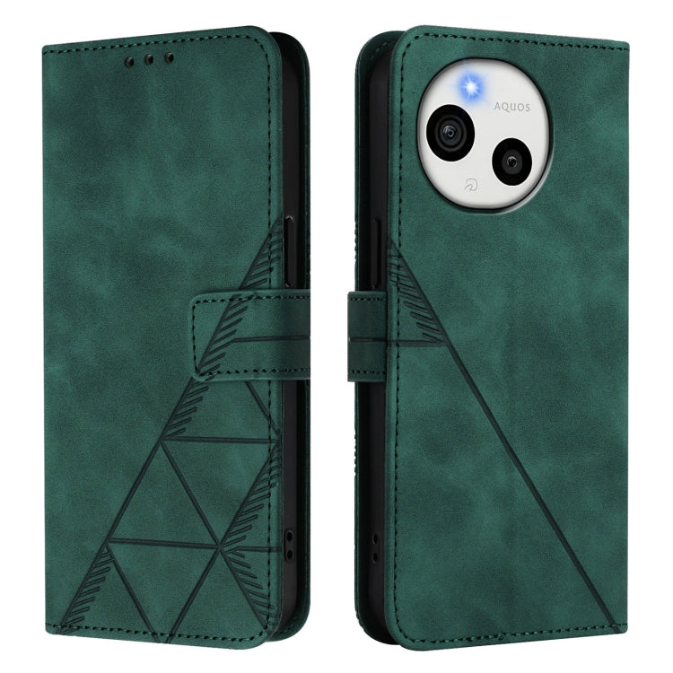 For Sharp Aquos Sense9 Plus Crossbody 3D Embossed Flip Leather Phone Case