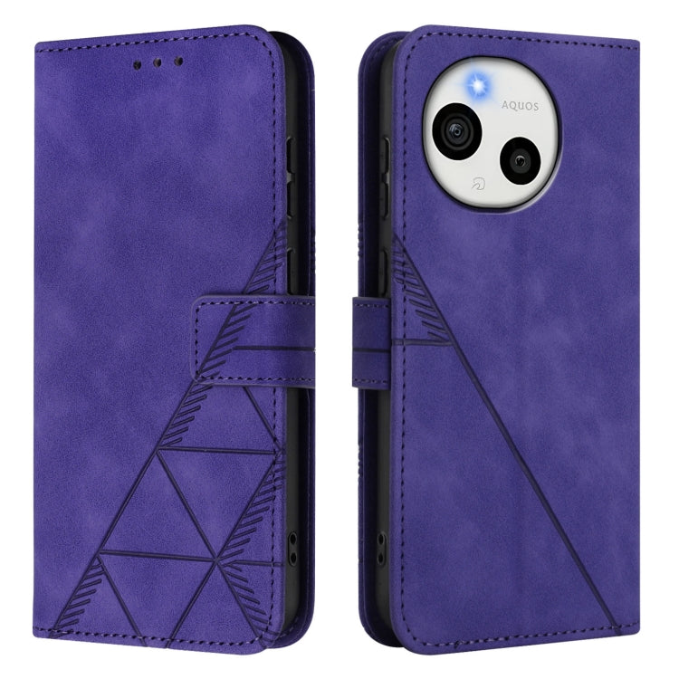 For Sharp Aquos Sense9 Plus Crossbody 3D Embossed Flip Leather Phone Case