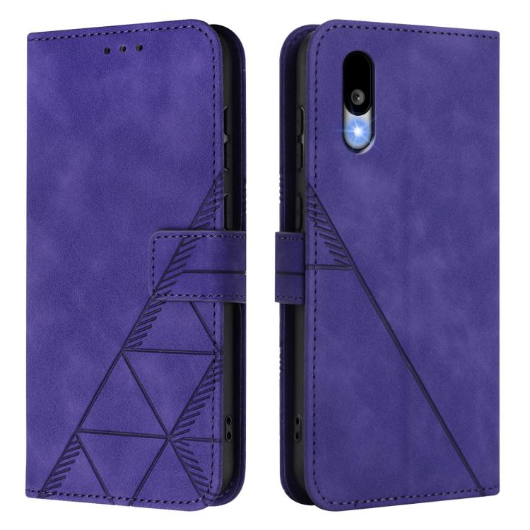 For Sharp Basio Active3 Crossbody 3D Embossed Flip Leather Phone Case