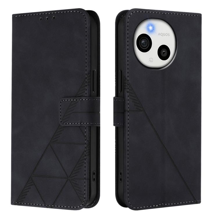 For Sharp Aquos Sense10 Crossbody 3D Embossed Flip Leather Phone Case