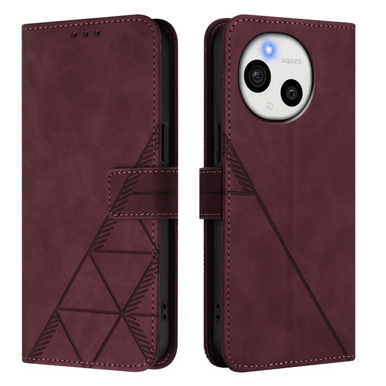 For Sharp Aquos Sense10 Crossbody 3D Embossed Flip Leather Phone Case