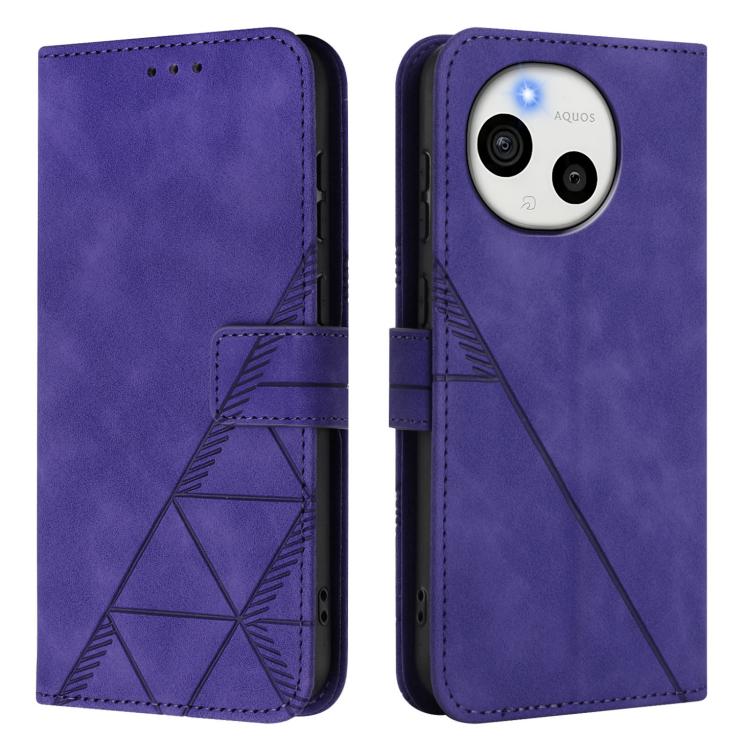 For Sharp Aquos Sense10 Crossbody 3D Embossed Flip Leather Phone Case