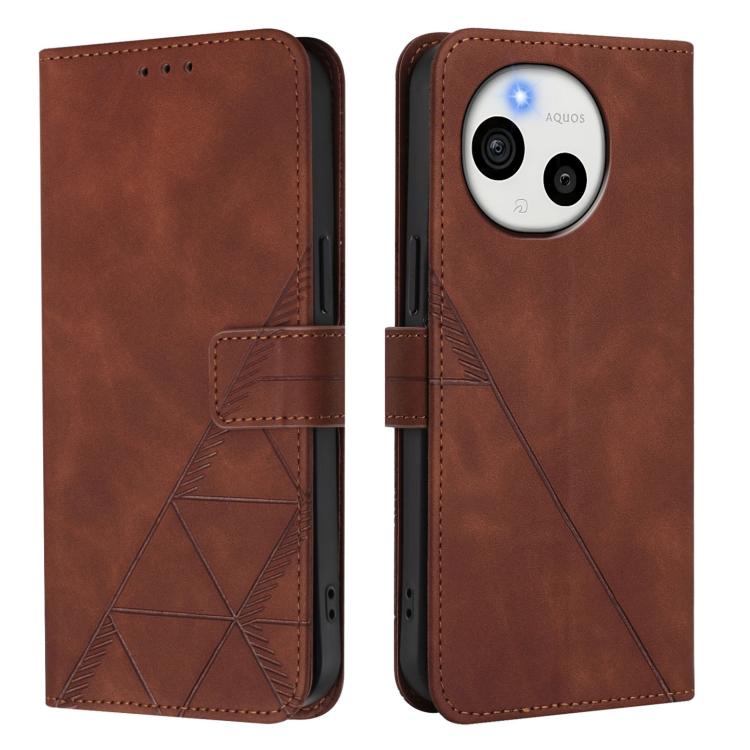 For Sharp Aquos Sense10 Crossbody 3D Embossed Flip Leather Phone Case