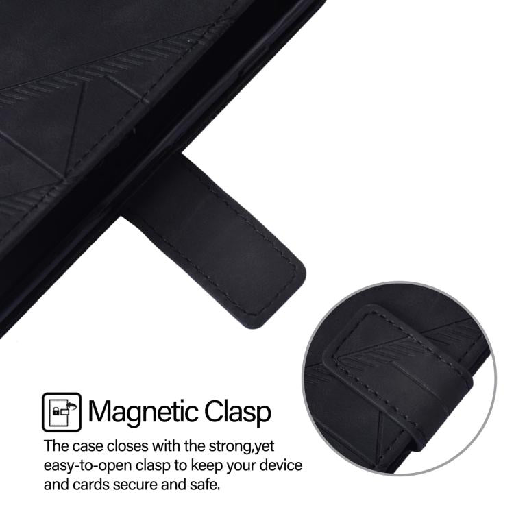 For Sharp Aquos R11 Crossbody 3D Embossed Flip Leather Phone Case