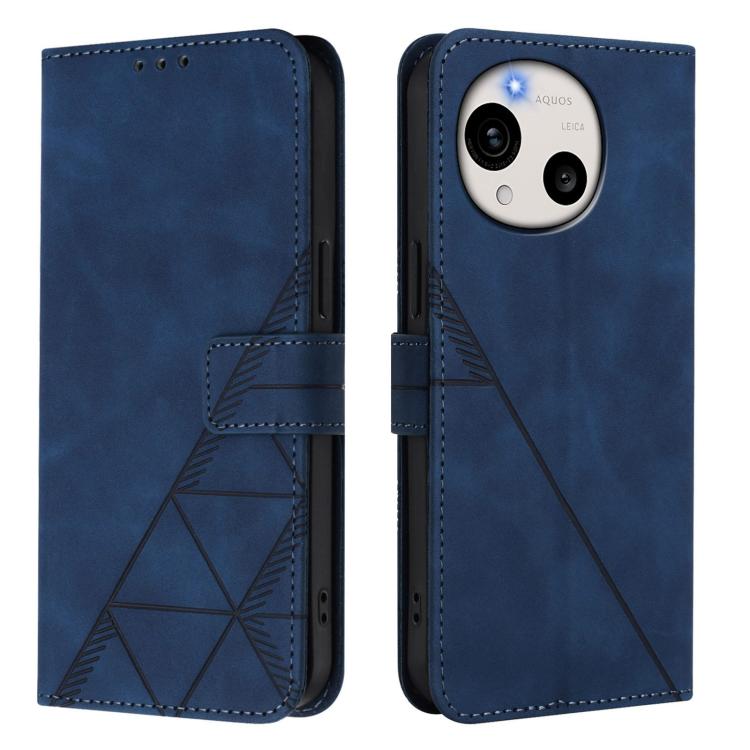 For Sharp Aquos R11 Crossbody 3D Embossed Flip Leather Phone Case