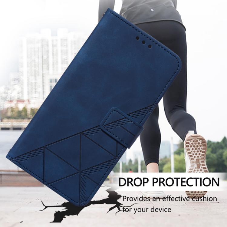 For Sharp Aquos R11 Crossbody 3D Embossed Flip Leather Phone Case