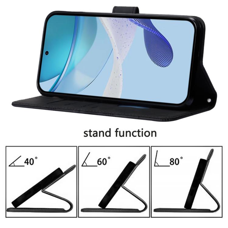 For Sharp Aquos wish6 Crossbody 3D Embossed Flip Leather Phone Case