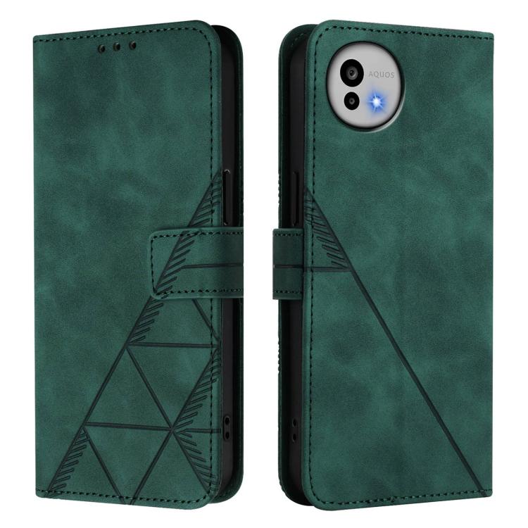 For Sharp Aquos wish6 Crossbody 3D Embossed Flip Leather Phone Case
