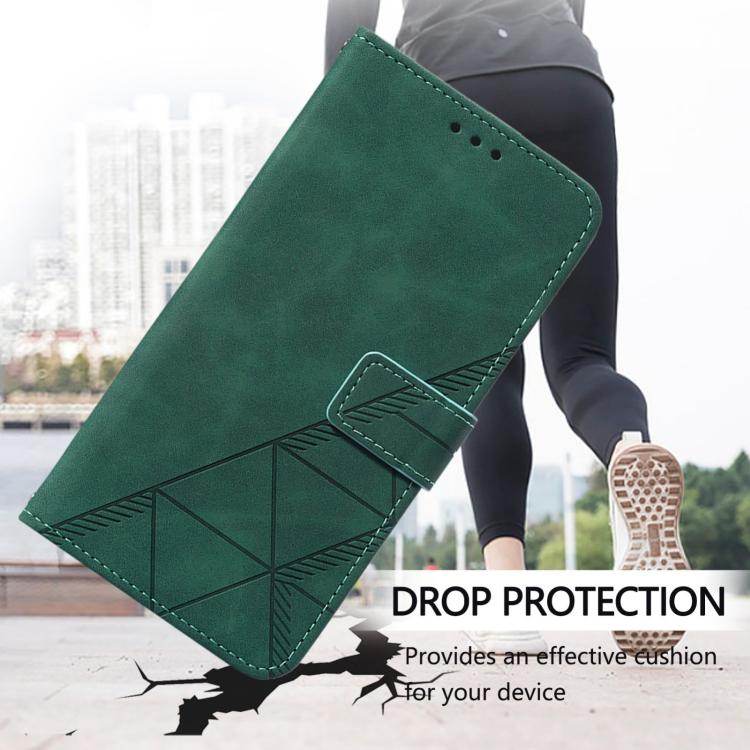 For Sharp Aquos wish6 Crossbody 3D Embossed Flip Leather Phone Case