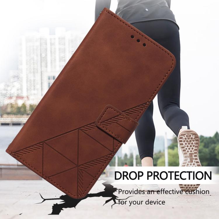 For Sharp Aquos wish6 Crossbody 3D Embossed Flip Leather Phone Case