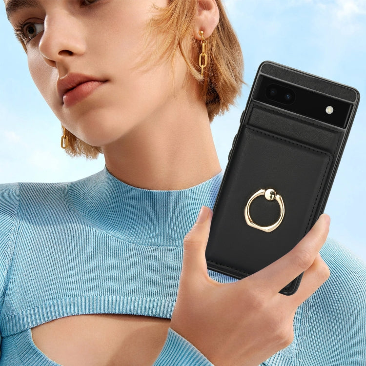 For Google Pixel 6a RFID Anti-theft Card Ring Holder Phone Case