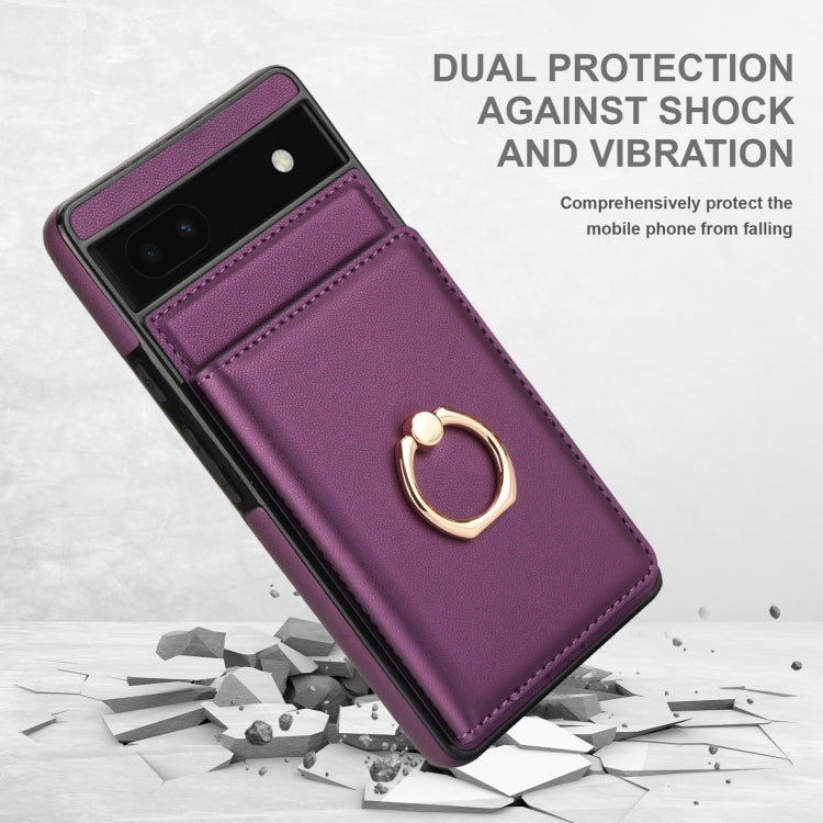 For Google Pixel 6a RFID Anti-theft Card Ring Holder Phone Case
