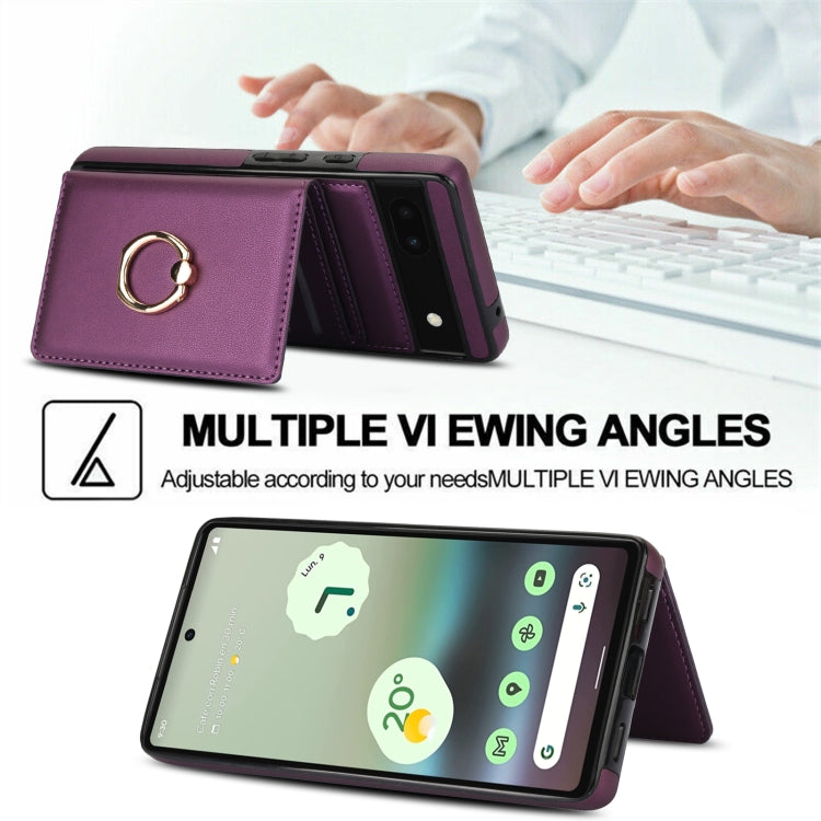 For Google Pixel 6a RFID Anti-theft Card Ring Holder Phone Case