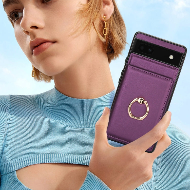 For Google Pixel 6a RFID Anti-theft Card Ring Holder Phone Case