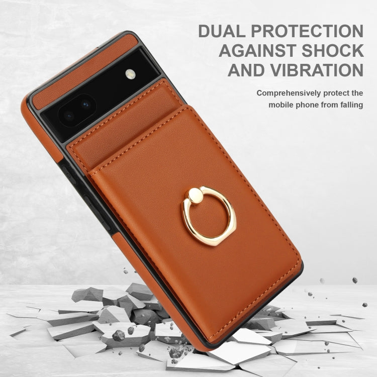 For Google Pixel 6a RFID Anti-theft Card Ring Holder Phone Case