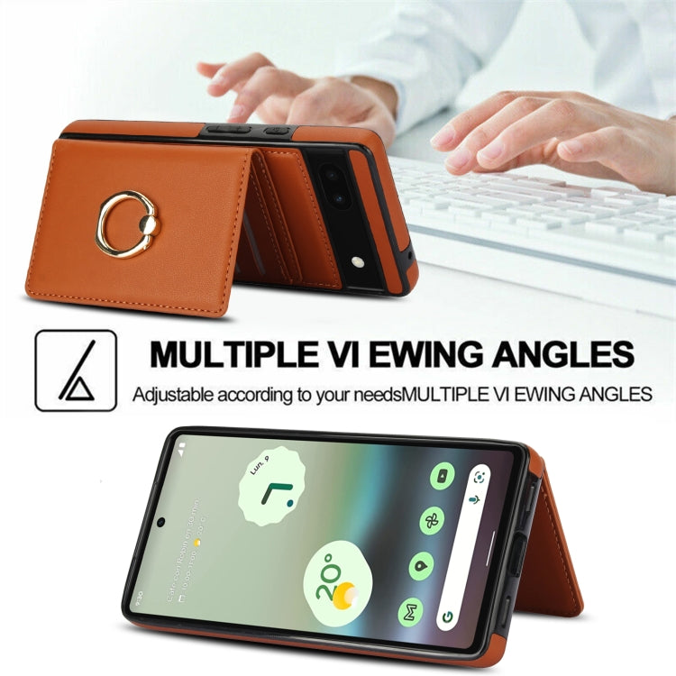 For Google Pixel 6a RFID Anti-theft Card Ring Holder Phone Case