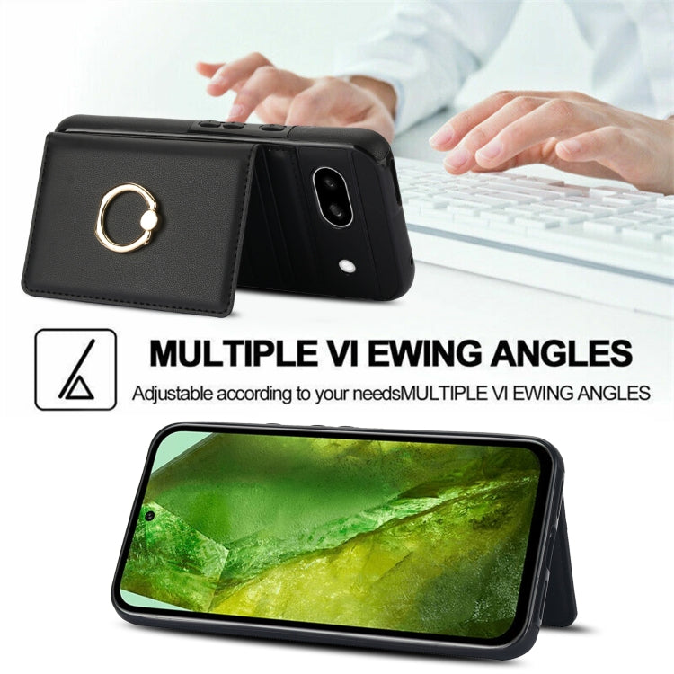 For Google Pixel 8a RFID Anti-theft Card Ring Holder Phone Case
