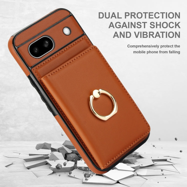 For Google Pixel 8a RFID Anti-theft Card Ring Holder Phone Case