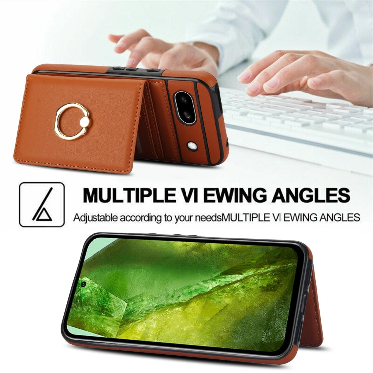For Google Pixel 8a RFID Anti-theft Card Ring Holder Phone Case
