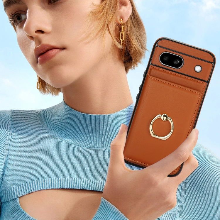 For Google Pixel 8a RFID Anti-theft Card Ring Holder Phone Case