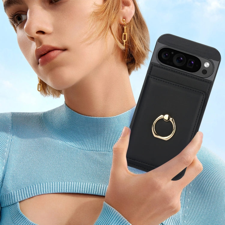 For Google Pixel 9 RFID Anti-theft Card Ring Holder Phone Case