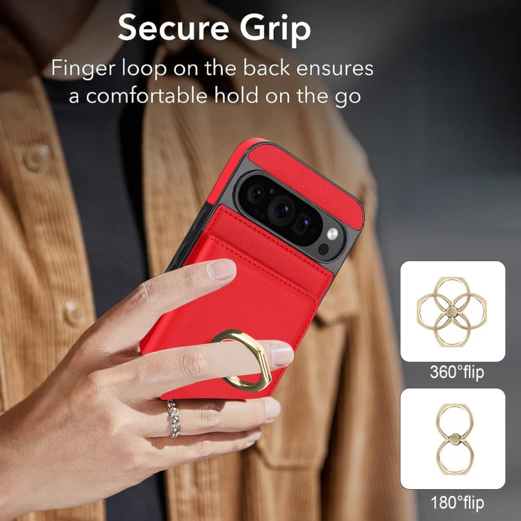 For Google Pixel 9 RFID Anti-theft Card Ring Holder Phone Case