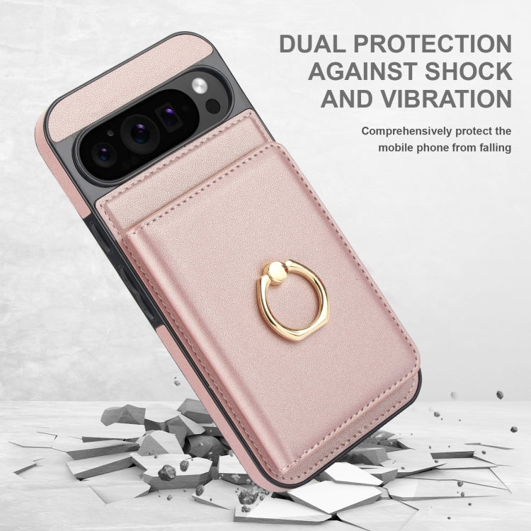For Google Pixel 9 RFID Anti-theft Card Ring Holder Phone Case