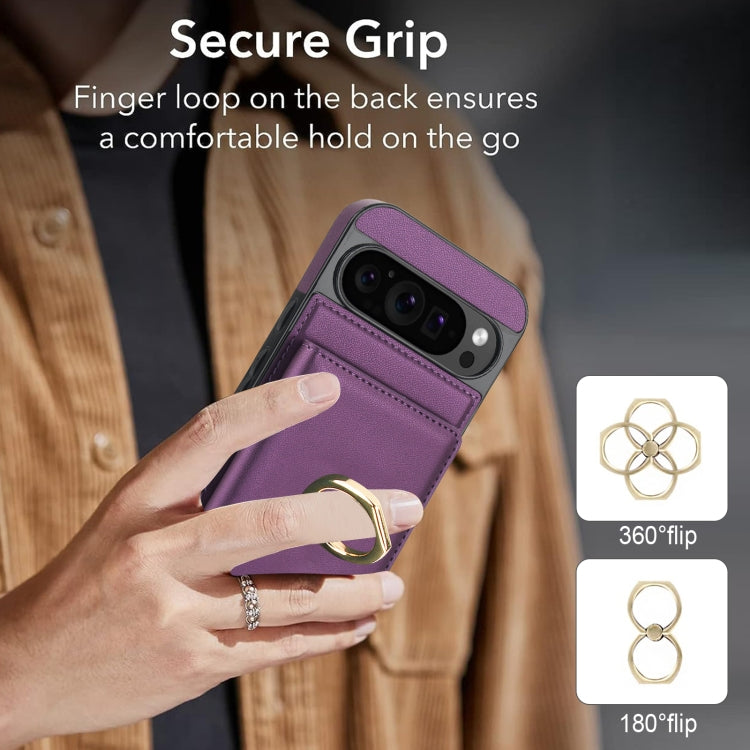 For Google Pixel 9 RFID Anti-theft Card Ring Holder Phone Case
